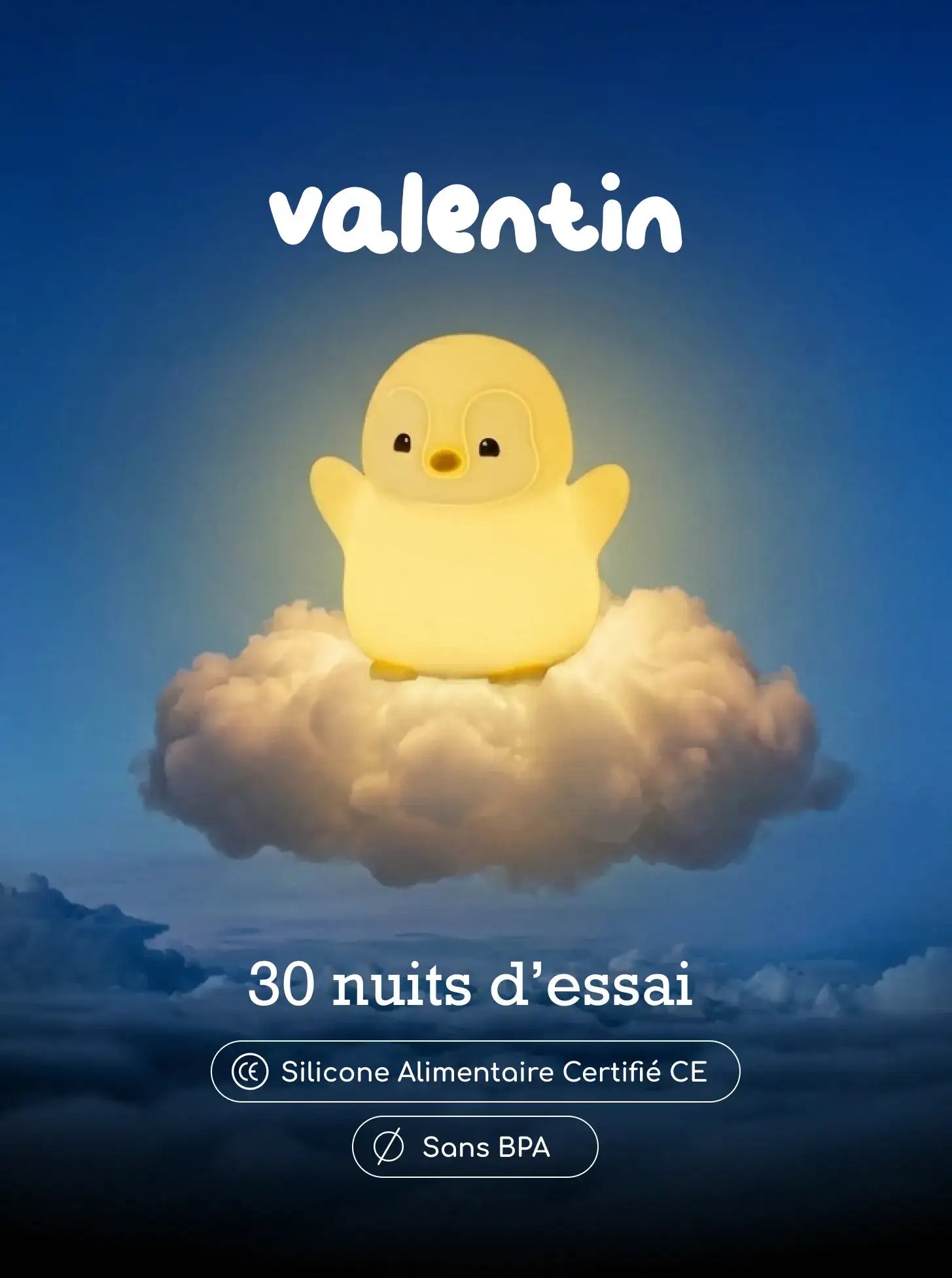Veilleuse Valentin le Pingouin